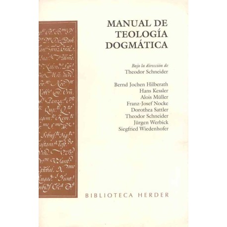 MANUAL DE TEOLOGÍA DOGMÁTICA