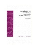 TEORIA DE LA CIENCIA Y TEOLOGIA FUNDAMENTAL