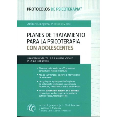 PLANES DE TRATAMIENTO PARA LA PSICOTERAPIA CON ADOLESCENTES