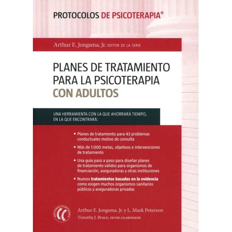 PLANES DE TRATAMIENTO PARA LA PSICOTERAPIA CON ADULTOS